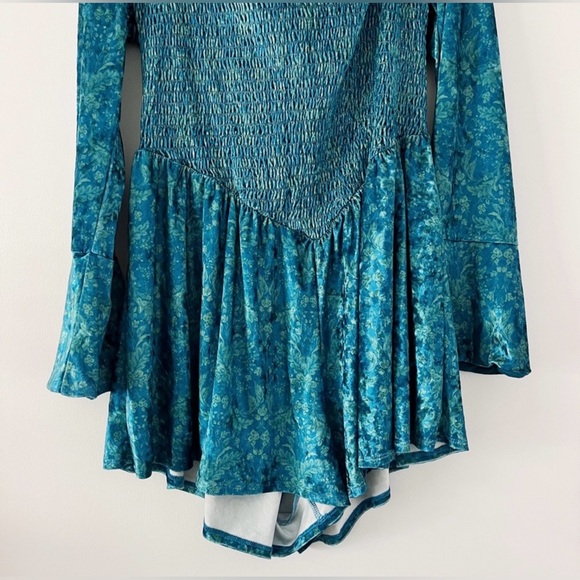 NWOT Free People Bali Tightrope Romper - Blue Size Large 🦋 - Picture 3 of 10